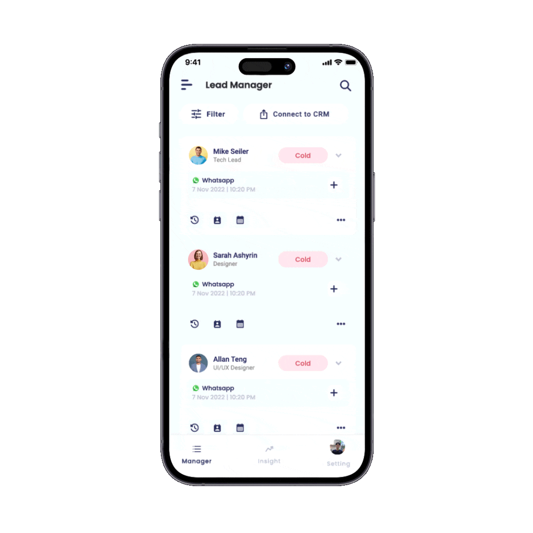 Automatically logging leads and easily taking down short meeting notes 